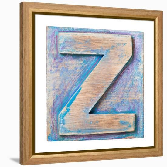 Wooden Alphabet Block, Letter Z-donatas1205-Framed Stretched Canvas