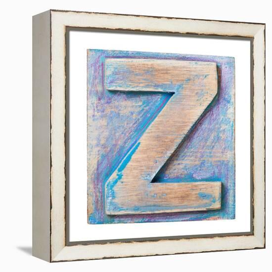 Wooden Alphabet Block, Letter Z-donatas1205-Framed Stretched Canvas