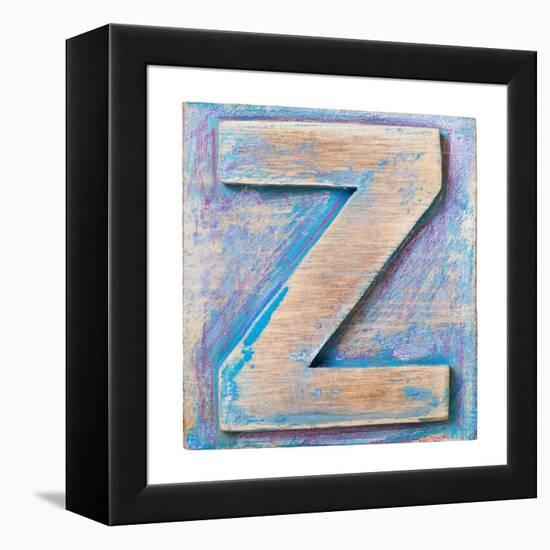 Wooden Alphabet Block, Letter Z-donatas1205-Framed Stretched Canvas