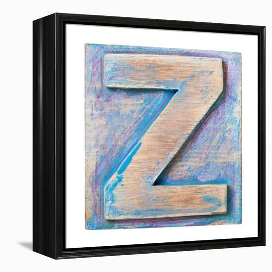 Wooden Alphabet Block, Letter Z-donatas1205-Framed Stretched Canvas