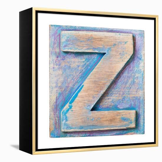 Wooden Alphabet Block, Letter Z-donatas1205-Framed Stretched Canvas