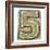 Wooden Alphabet Block, Number 5-donatas1205-Framed Premium Giclee Print