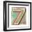 Wooden Alphabet Block, Number 7-donatas1205-Framed Art Print