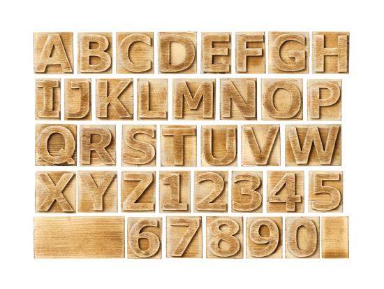 Wooden Alphabet Blocks With Letters And Numbers Art Print Donatas1205 Art Com