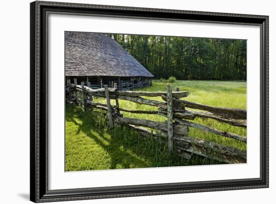 Wooden Barn, Mountain Farm Museum, Great Smoky Mountains National Park, North Carolina, USA-null-Framed Photographic Print