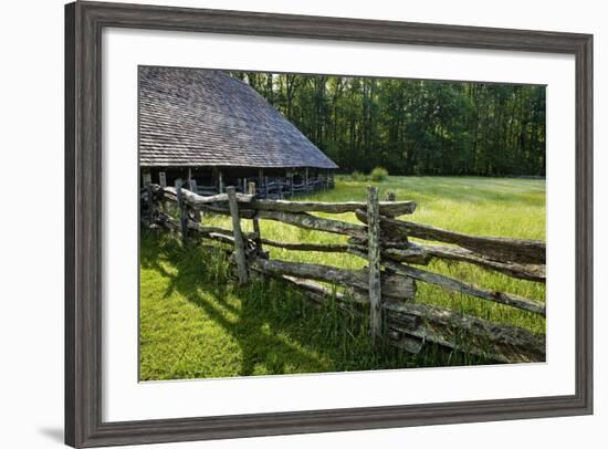 Wooden Barn, Mountain Farm Museum, Great Smoky Mountains National Park, North Carolina, USA-null-Framed Photographic Print