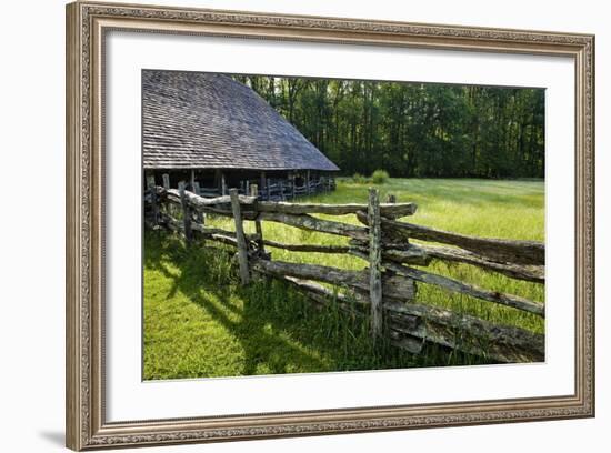 Wooden Barn, Mountain Farm Museum, Great Smoky Mountains National Park, North Carolina, USA-null-Framed Photographic Print