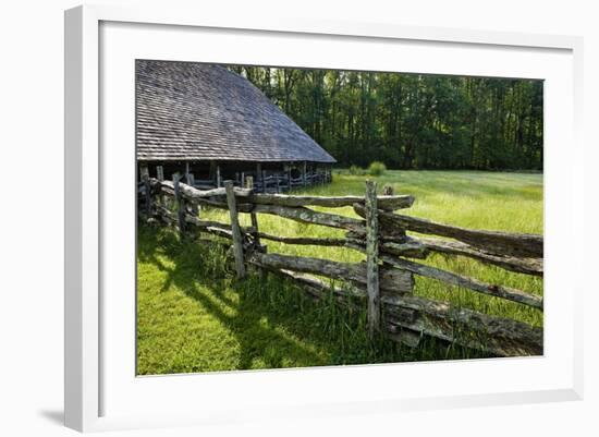 Wooden Barn, Mountain Farm Museum, Great Smoky Mountains National Park, North Carolina, USA-null-Framed Photographic Print