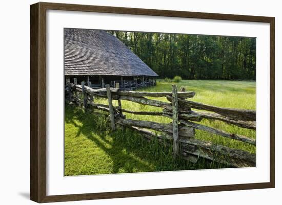 Wooden Barn, Mountain Farm Museum, Great Smoky Mountains National Park, North Carolina, USA-null-Framed Photographic Print