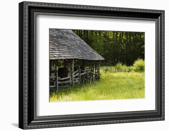 Wooden Barn, Mountain Farm Museum, Great Smoky Mountains National Park, North Carolina, USA-null-Framed Photographic Print