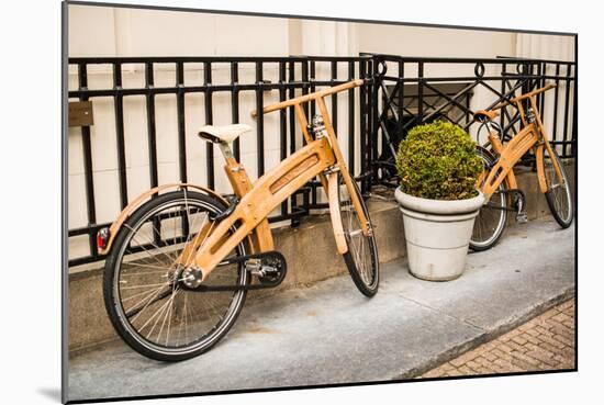 Wooden Bicycles in Amsterdam-Erin Berzel-Mounted Photographic Print