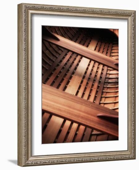 Wooden boat interior-Savanah Plank-Framed Photo