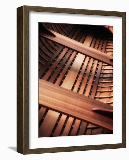 Wooden boat interior-Savanah Plank-Framed Photo