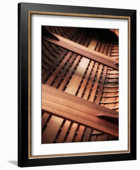 Wooden boat interior-Savanah Plank-Framed Photo