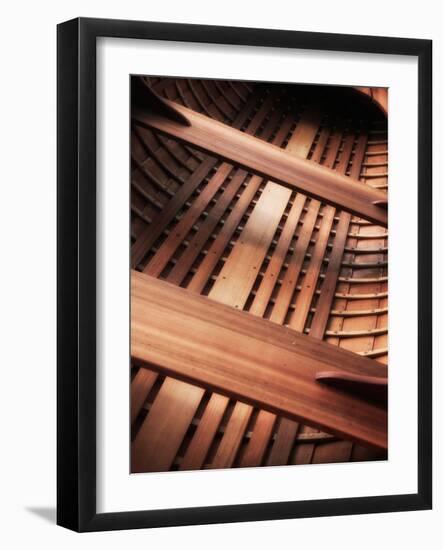 Wooden boat interior-Savanah Plank-Framed Photo