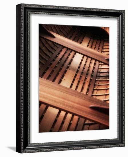 Wooden boat interior-Savanah Plank-Framed Photo