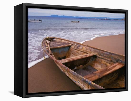 Wooden Boat Looking Out on Banderas Bay, The Colonial Heartland, Puerto Vallarta, Mexico-Tom Haseltine-Framed Premier Image Canvas
