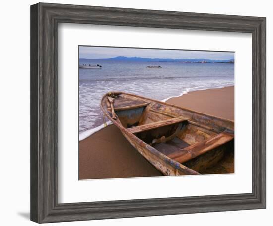 Wooden Boat Looking Out on Banderas Bay, The Colonial Heartland, Puerto Vallarta, Mexico-Tom Haseltine-Framed Photographic Print