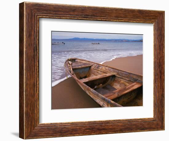 Wooden Boat Looking Out on Banderas Bay, The Colonial Heartland, Puerto Vallarta, Mexico-Tom Haseltine-Framed Photographic Print