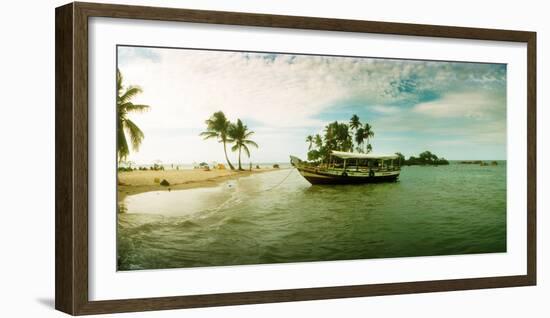 Wooden Boat Moored on the Beach, Morro De Sao Paulo, Tinhare, Cairu, Bahia, Brazil-null-Framed Photographic Print