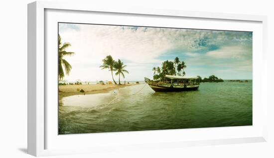 Wooden Boat Moored on the Beach, Morro De Sao Paulo, Tinhare, Cairu, Bahia, Brazil-null-Framed Photographic Print