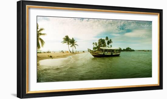 Wooden Boat Moored on the Beach, Morro De Sao Paulo, Tinhare, Cairu, Bahia, Brazil-null-Framed Photographic Print