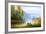 Wooden Boat On The Bank Of Lake On A Decline-balaikin2009-Framed Art Print