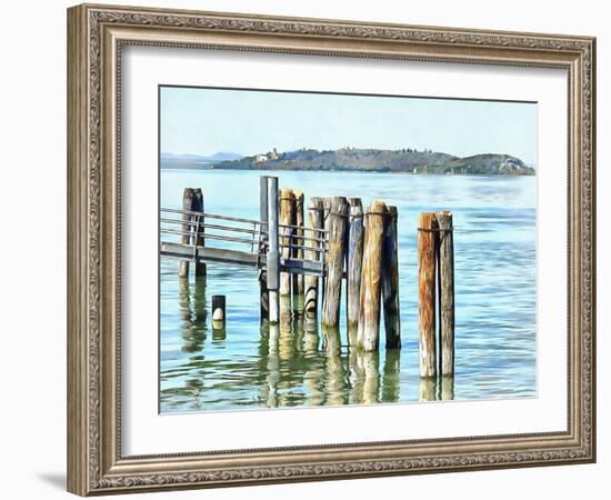 Wooden Boat Piles Passignano sul Trasimeno-Dorothy Berry-Lound-Framed Giclee Print