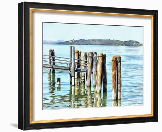 Wooden Boat Piles Passignano sul Trasimeno-Dorothy Berry-Lound-Framed Giclee Print