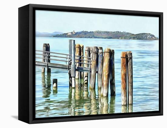 Wooden Boat Piles Passignano sul Trasimeno-Dorothy Berry-Lound-Framed Premier Image Canvas