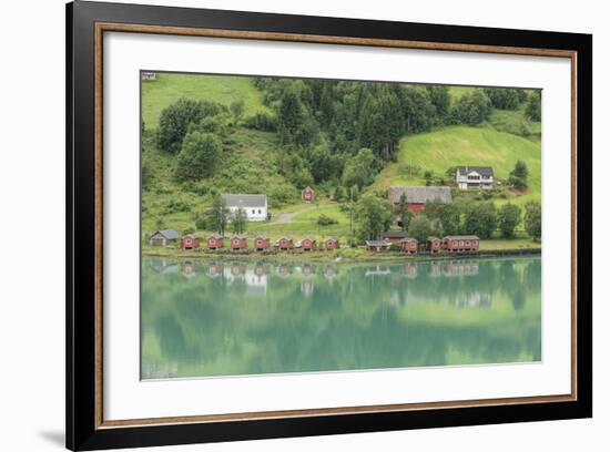 Wooden Buildings. Architecture. Olden. Norway-Tom Norring-Framed Photographic Print