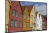 Wooden Buildings on the Waterfront, Bryggen, Vagen Harbour, UNESCO Site, Bergen, Hordaland, Norway-Gary Cook-Mounted Photographic Print