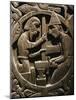 Wooden carving from Hylestad stave church, Norway, 12th century-Werner Forman-Mounted Photographic Print