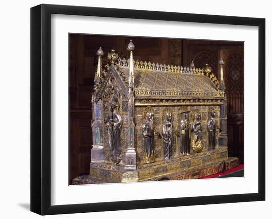 Wooden Case with Reliquary of St Grato-Giovanni De Malines-Framed Giclee Print