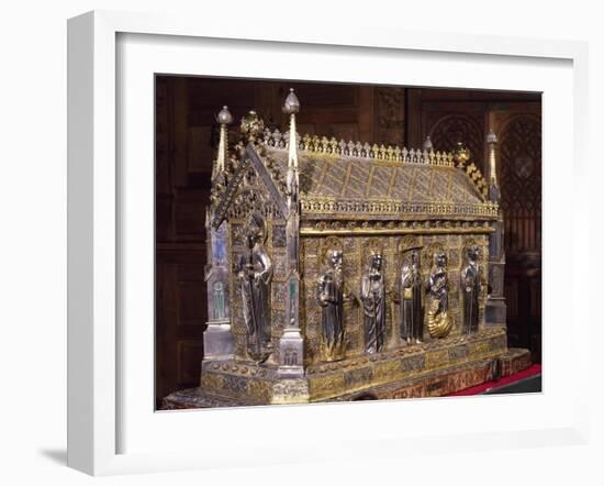 Wooden Case with Reliquary of St Grato-Giovanni De Malines-Framed Giclee Print