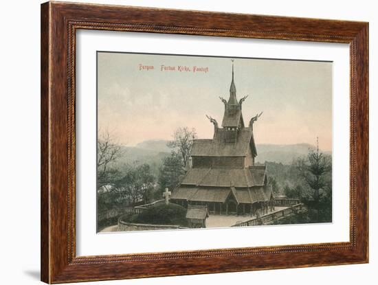 Wooden Church, Bergen, Norway-null-Framed Art Print