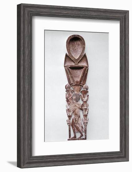 Wooden cosmetic spoon, Ancient Egyptian, 18th dynasty, c1350 BC-Werner Forman-Framed Photographic Print