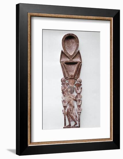 Wooden cosmetic spoon, Ancient Egyptian, 18th dynasty, c1350 BC-Werner Forman-Framed Photographic Print