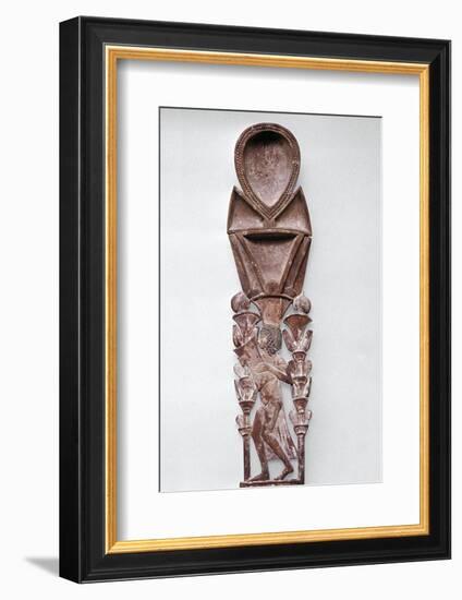 Wooden cosmetic spoon, Ancient Egyptian, 18th dynasty, c1350 BC-Werner Forman-Framed Photographic Print