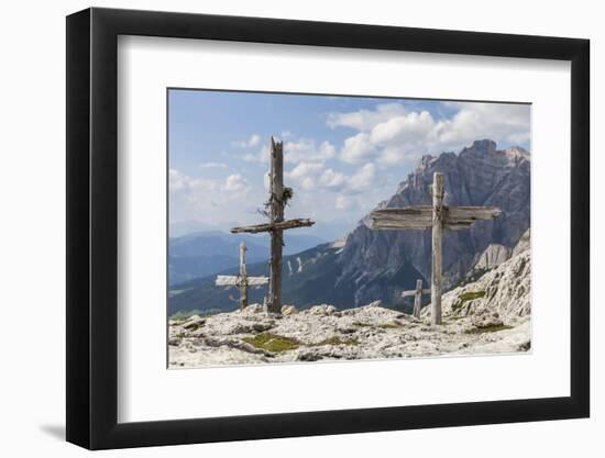 Wooden Crosses at 'Sass De Stria' (Mountain-Gerhard Wild-Framed Photographic Print
