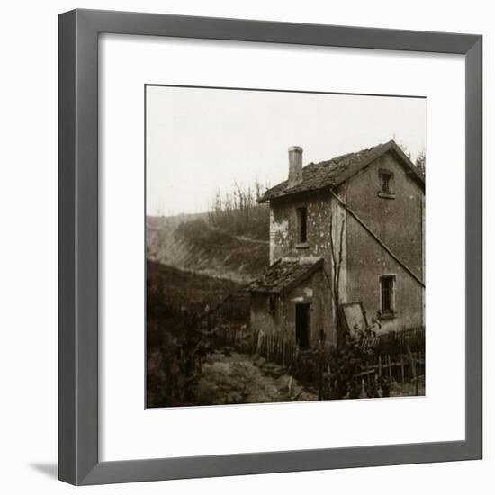 Wooden crosses, Tavannes Tunnel, Verdun, northern France, c1914-c1918-Unknown-Framed Photographic Print