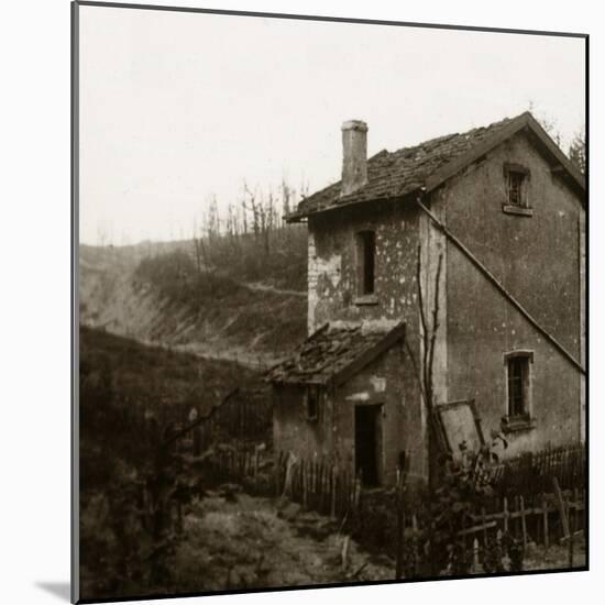 Wooden crosses, Tavannes Tunnel, Verdun, northern France, c1914-c1918-Unknown-Mounted Photographic Print