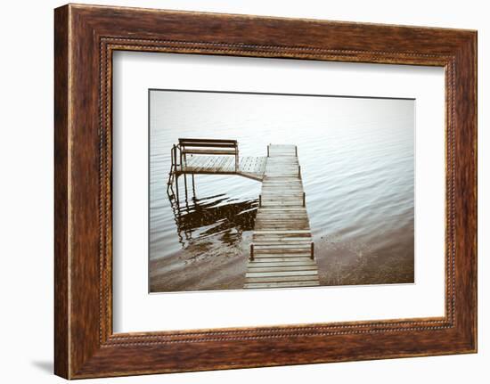 Wooden Dock Leading into the Water-soupstock-Framed Photographic Print