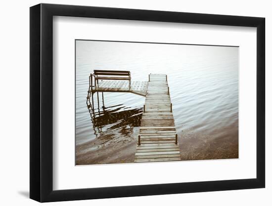 Wooden Dock Leading into the Water-soupstock-Framed Photographic Print