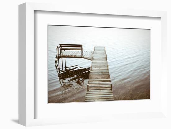 Wooden Dock Leading into the Water-soupstock-Framed Photographic Print