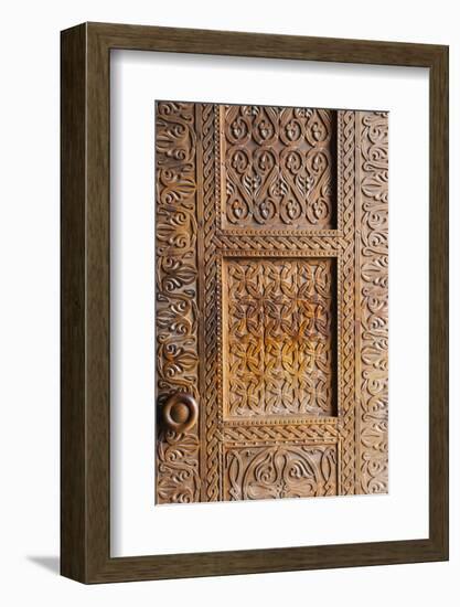 Wooden door, Holy Trinity Cathedral of Tbilisi, also known as Sameba, Tbilisi, Georgia-Keren Su-Framed Photographic Print