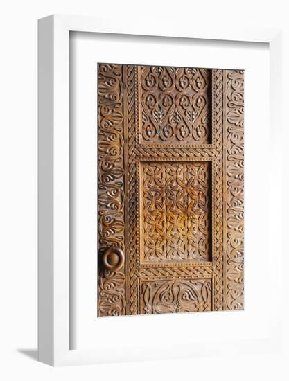 Wooden door, Holy Trinity Cathedral of Tbilisi, also known as Sameba, Tbilisi, Georgia-Keren Su-Framed Photographic Print