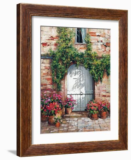 Wooden Doorway, Siena-Roger Duvall-Framed Art Print