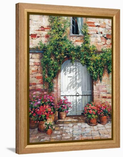 Wooden Doorway, Siena-Roger Duvall-Framed Stretched Canvas