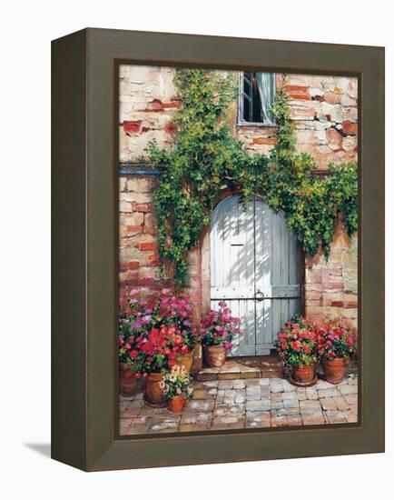 Wooden Doorway, Siena-Roger Duvall-Framed Stretched Canvas